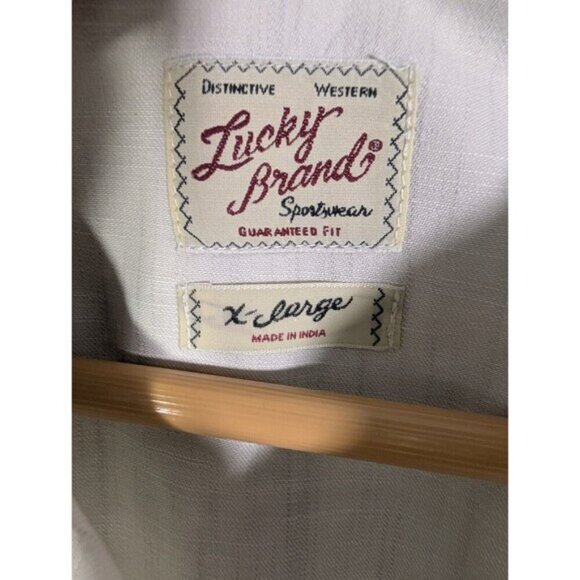 Lucky Brand Western Distinctive Shirt Mens XL Button Up Guaranteed Fit Sports115 - Picture 3 of 9